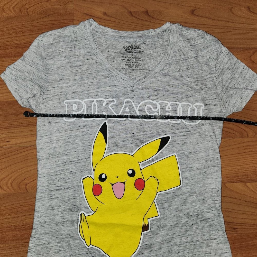 Pokémon Women’s Grey Pikachu Shirt || Small EUC - Picture 8 of 9